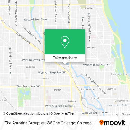 Mapa de The Astorina Group, at KW One Chicago
