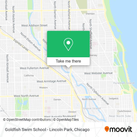 Mapa de Goldfish Swim School - Lincoln Park