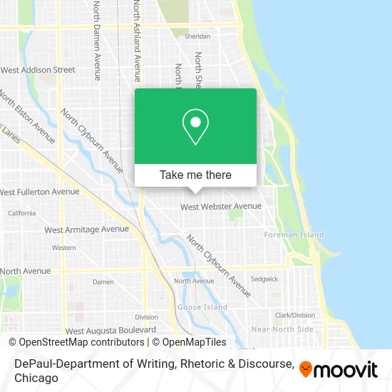 DePaul-Department of Writing, Rhetoric & Discourse map