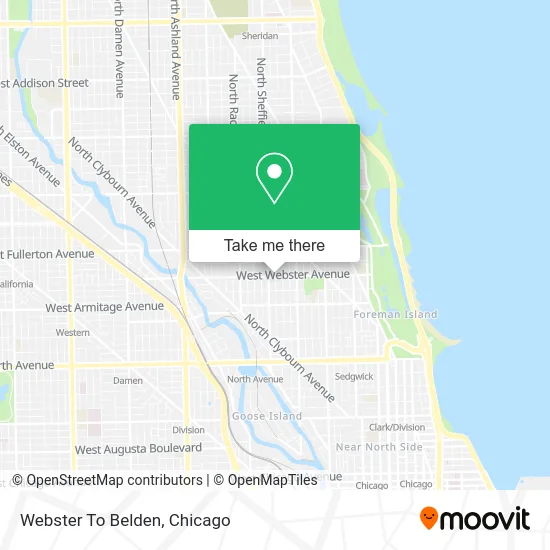 Webster To Belden map