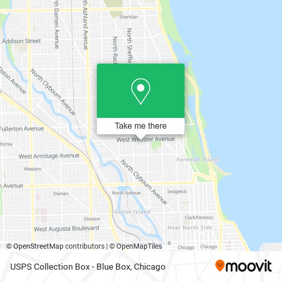 USPS Collection Box - Blue Box map
