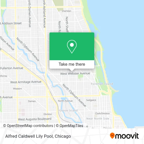 Alfred Caldwell Lily Pool map