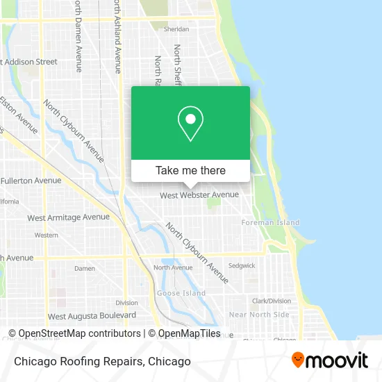 Chicago Roofing Repairs map