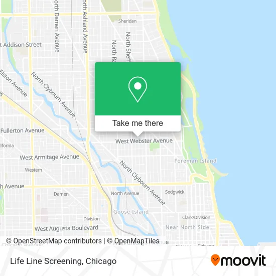 Life Line Screening map