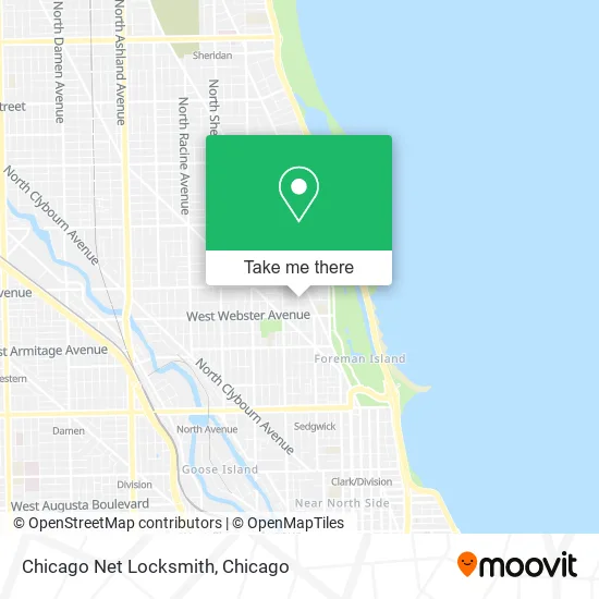 Mapa de Chicago Net Locksmith