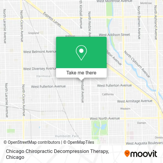 Chicago Chiropractic Decompression Therapy map