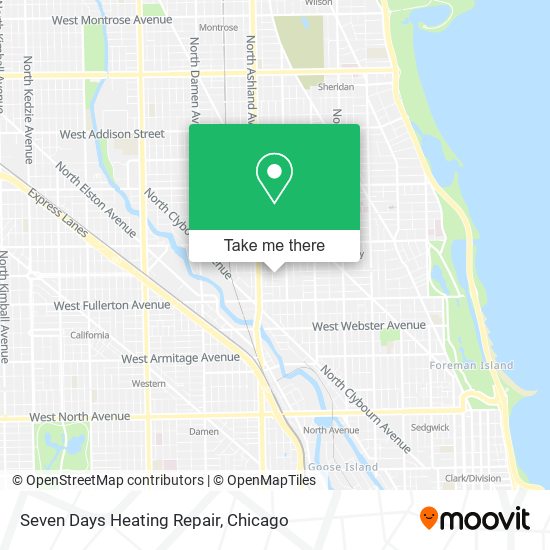 Seven Days Heating Repair map