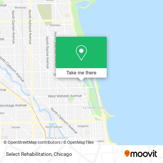 Mapa de Select Rehabilitation