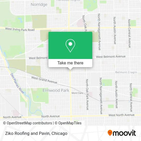 Ziko Roofing and Pavin map
