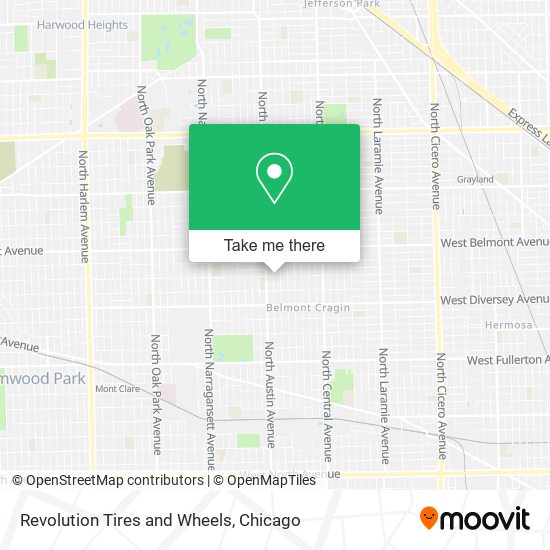 Revolution Tires and Wheels map