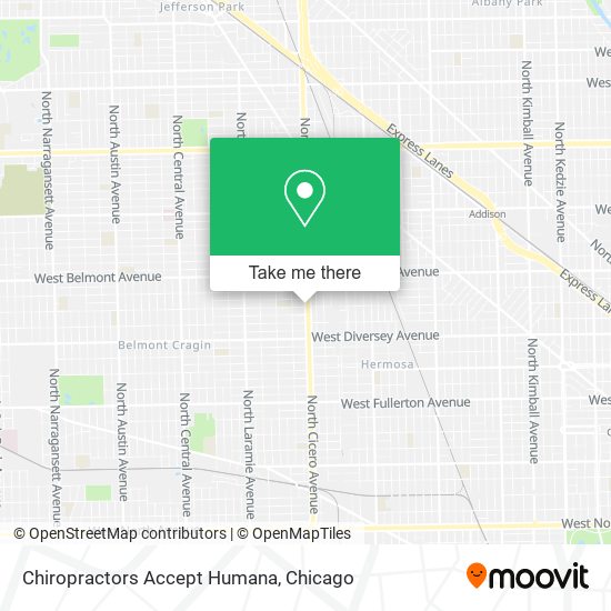 Mapa de Chiropractors Accept Humana