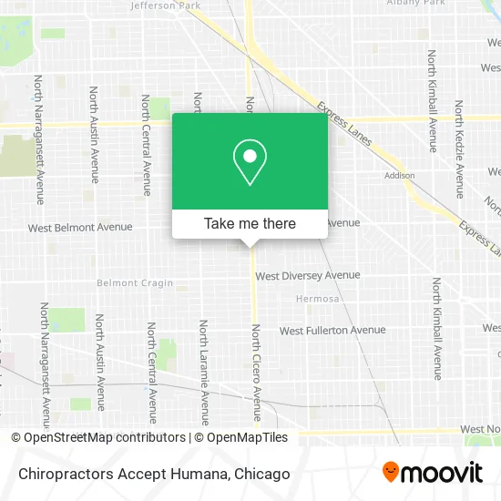 Mapa de Chiropractors Accept Humana