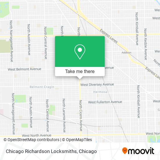 Chicago Richardson Locksmiths map