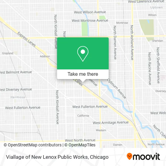 Mapa de Viallage of New Lenox Public Works