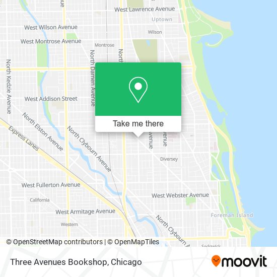 Three Avenues Bookshop map