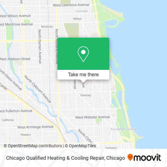 Mapa de Chicago Qualified Heating & Cooling Repair