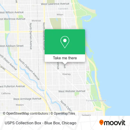 USPS Collection Box - Blue Box map