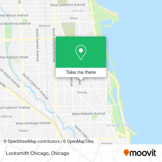 Locksmith Chicago map