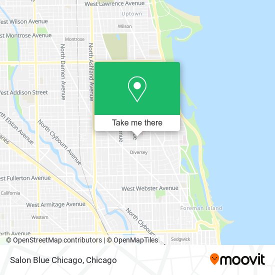 Mapa de Salon Blue Chicago