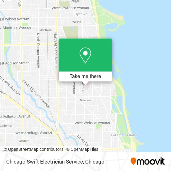 Chicago Swift Electrician Service map