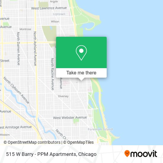 515 W Barry - PPM Apartments map