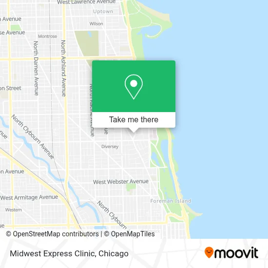 Midwest Express Clinic map