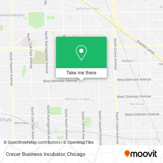 Crecer Business Incubator map