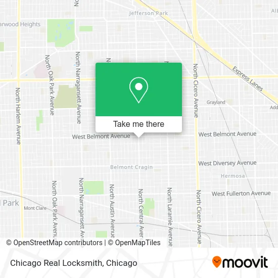 Chicago Real Locksmith map
