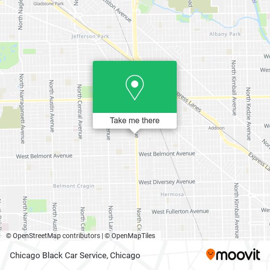 Chicago Black Car Service map