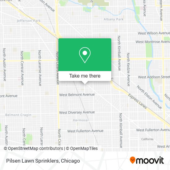 Pilsen Lawn Sprinklers map