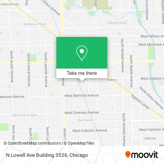 N Lowell Ave Building 3526 map