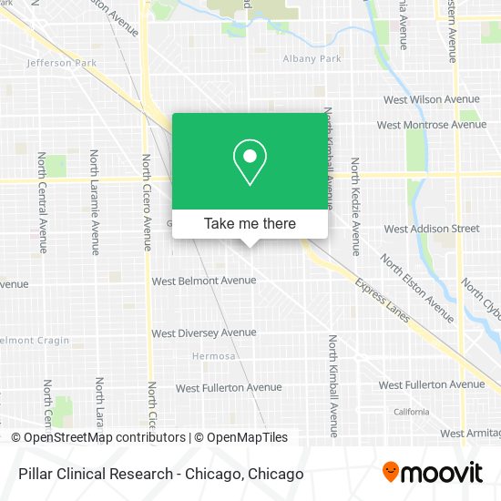 Pillar Clinical Research - Chicago map