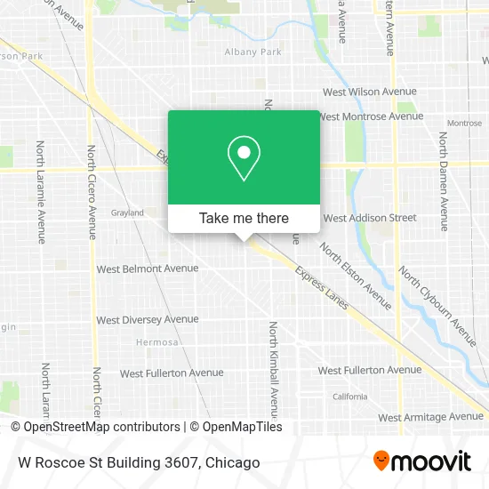 W Roscoe St Building 3607 map
