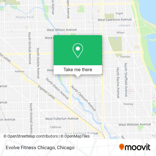 Evolve Fitness Chicago map