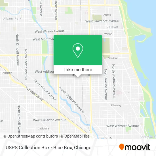 USPS Collection Box - Blue Box map