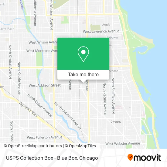 USPS Collection Box - Blue Box map