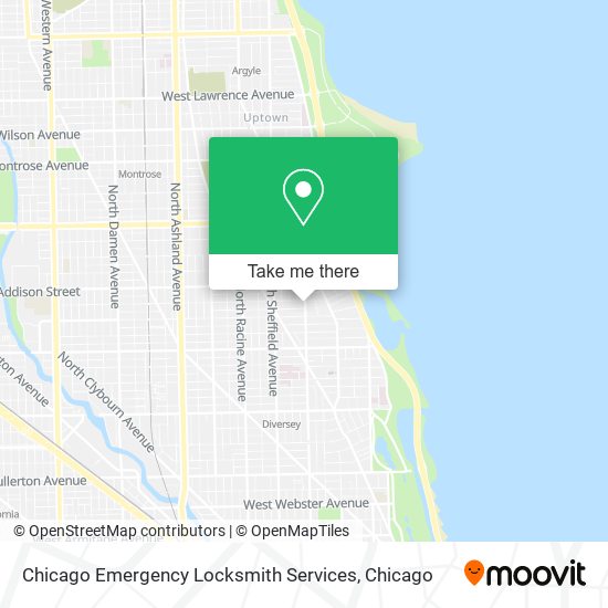 Mapa de Chicago Emergency Locksmith Services