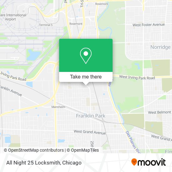 All Night 25 Locksmith map