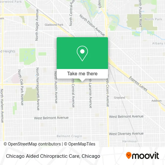 Chicago Aided Chiropractic Care map