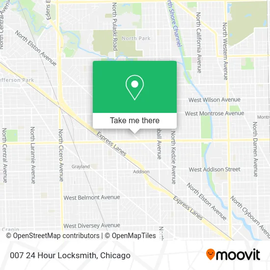 007 24 Hour Locksmith map