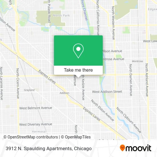 3912 N. Spaulding Apartments map