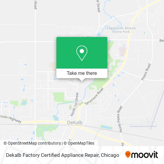 Dekalb Factory Certified Appliance Repair map