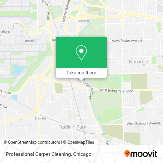 Professional Carpet Cleaning map