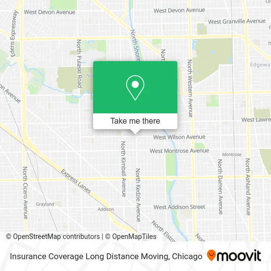 Insurance Coverage Long Distance Moving map