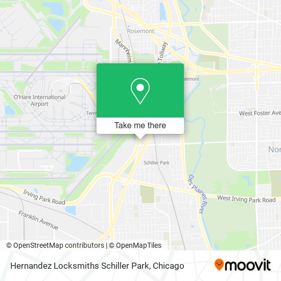 Hernandez Locksmiths Schiller Park map