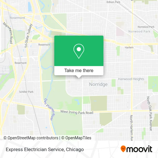 Express Electrician Service map