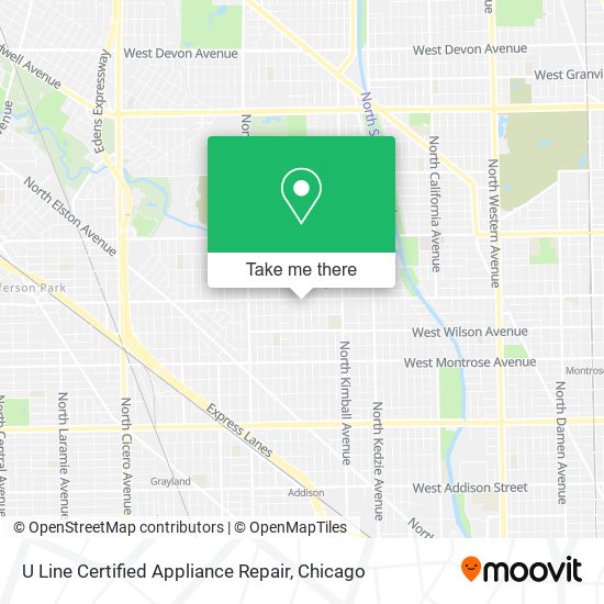 Mapa de U Line Certified Appliance Repair