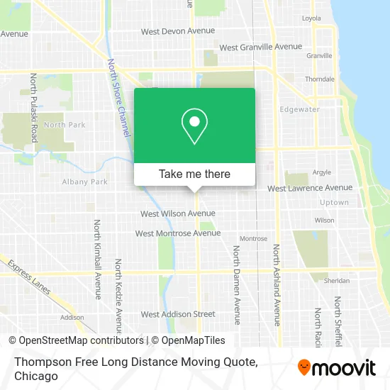 Thompson Free Long Distance Moving Quote map