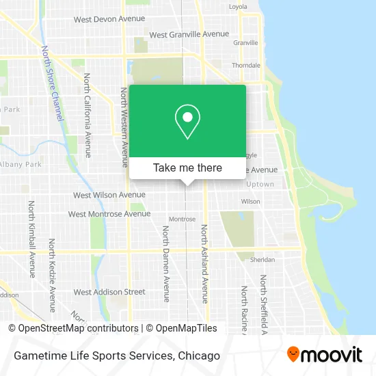 Gametime Life Sports Services map