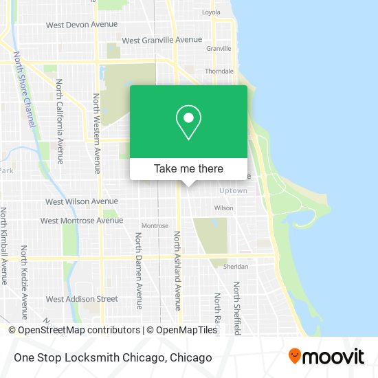 One Stop Locksmith Chicago map